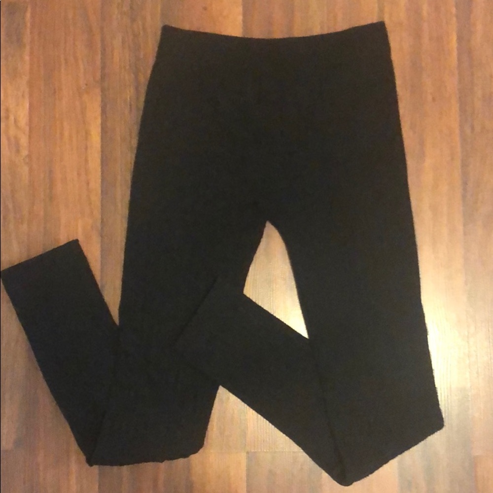 Black sparkle sweater material leggings